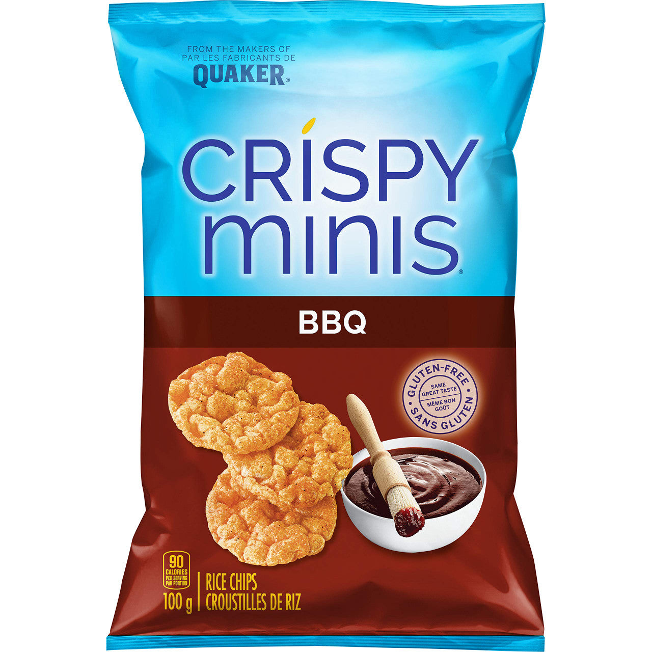 Quaker Crispy Minis BBQ, 100g/3.5 oz., 12pk {Imported from Canada}