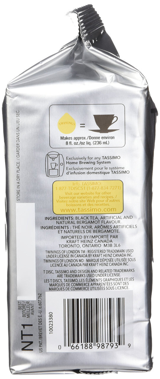 Twinings Earl Grey Tea, T-Discs for Tassimo Brewing Machines, 16 Count (Pack of 5) {Imported from Canada}