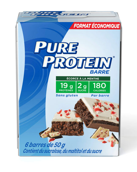 Pure Protein Bars, Gluten Free, Peppermint Bark, 50g, 6ct, {Imported from Canada}