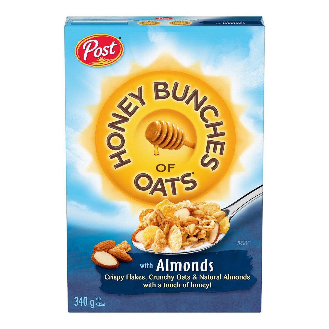 Post Honey Bunches of Oats with Almonds Cereal, 340g/12 oz. Box {Imported from Canada}