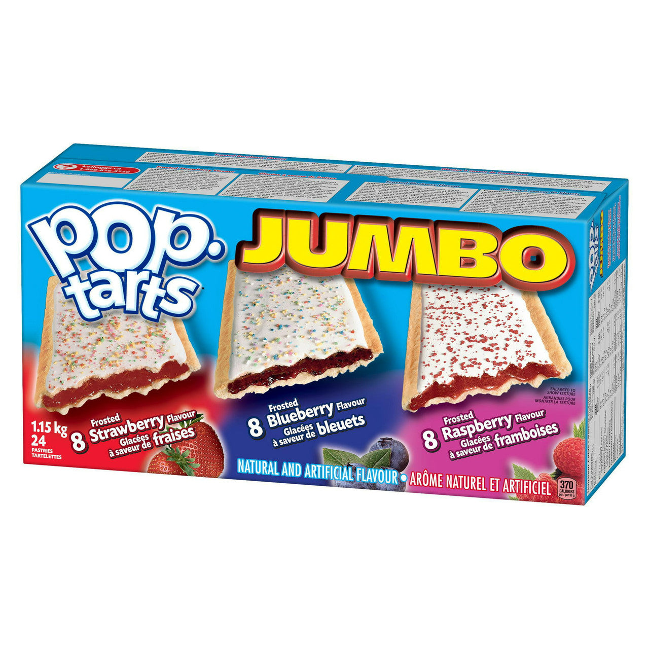 Kellogg's PopTarts Jumbo 24-Count, 1.2kg {Imported from Canada}