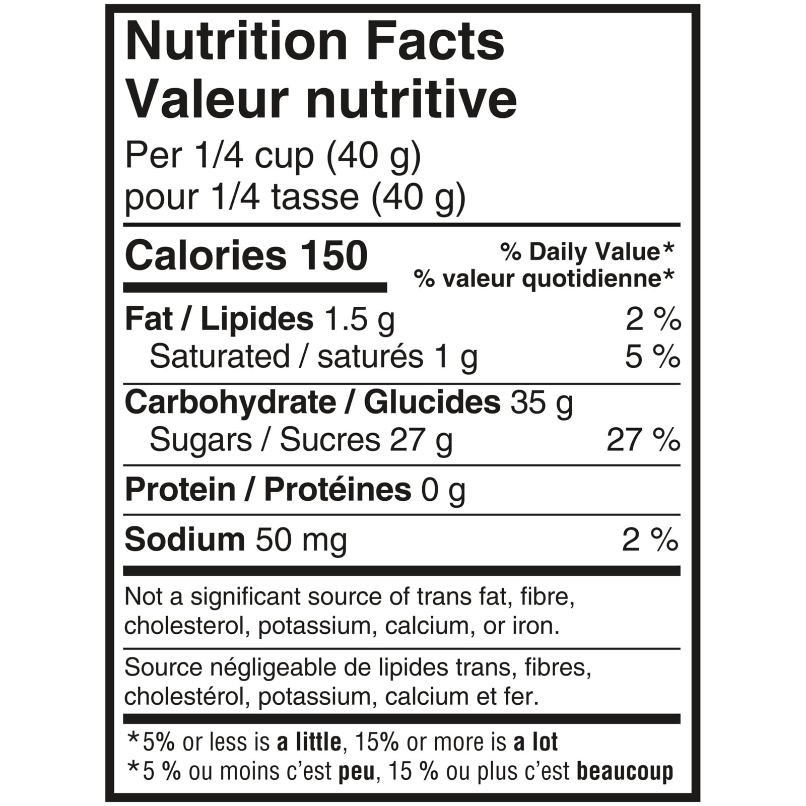 Nutrition facts label for STARBURST MINIS Original Unwrapped Candy - 170g on a white background