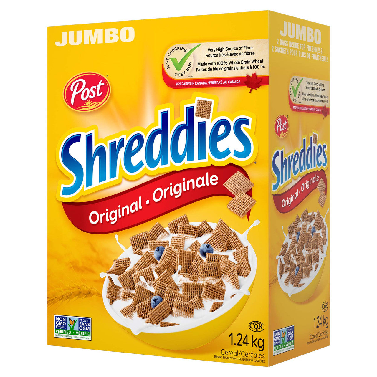 Post Jumbo Shreddies Cereal, 1.24kg/43.73oz {Imported from Canada}