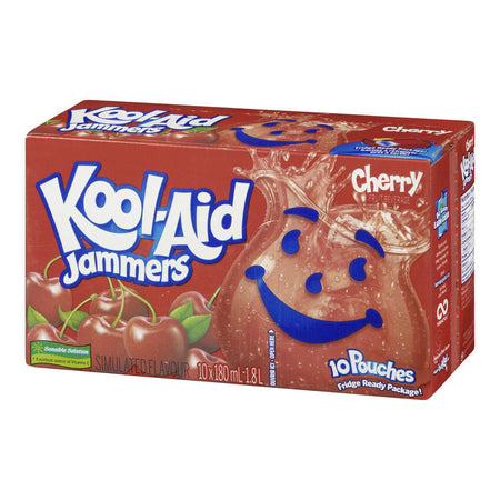 KOOL-AID Jammers Cherry Juice, 10ct, 180ml, {Imported from Canada}