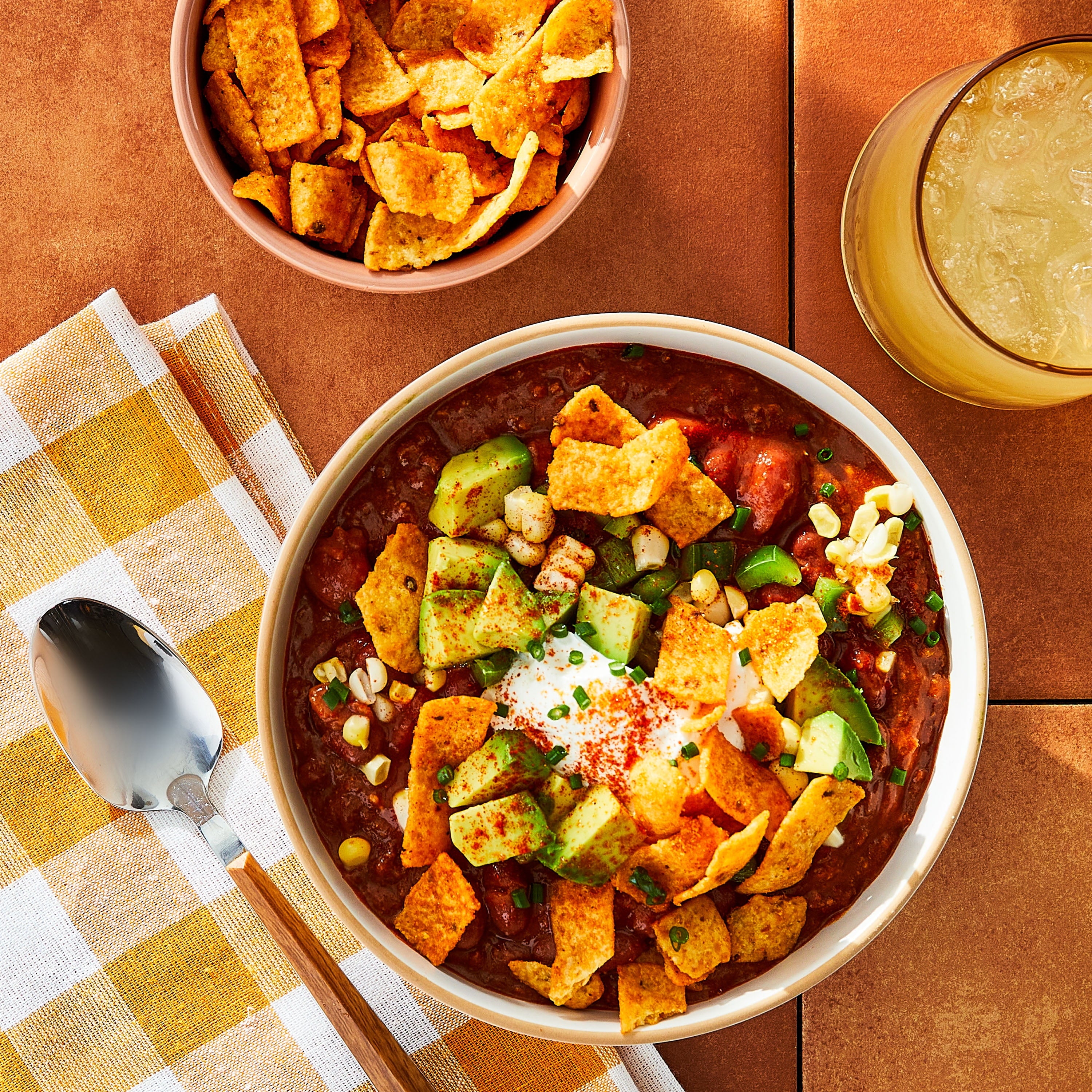 Great Value BBQ Flavored Corn Chips On Chili