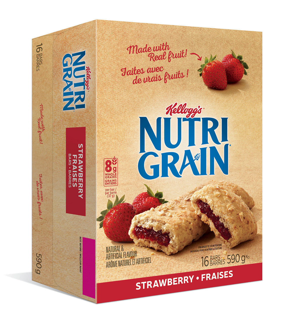 Kellogg's Nutri-Grain Strawberry, 16 bars, 590g/20.8oz {Imported from Canada}