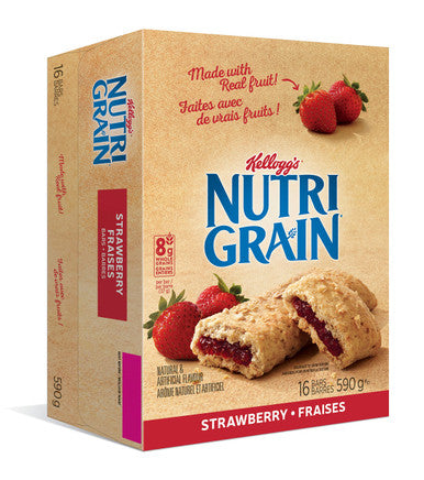 Kellogg's Nutri-Grain Strawberry, 16 bars, 590g/20.8oz {Imported from Canada}