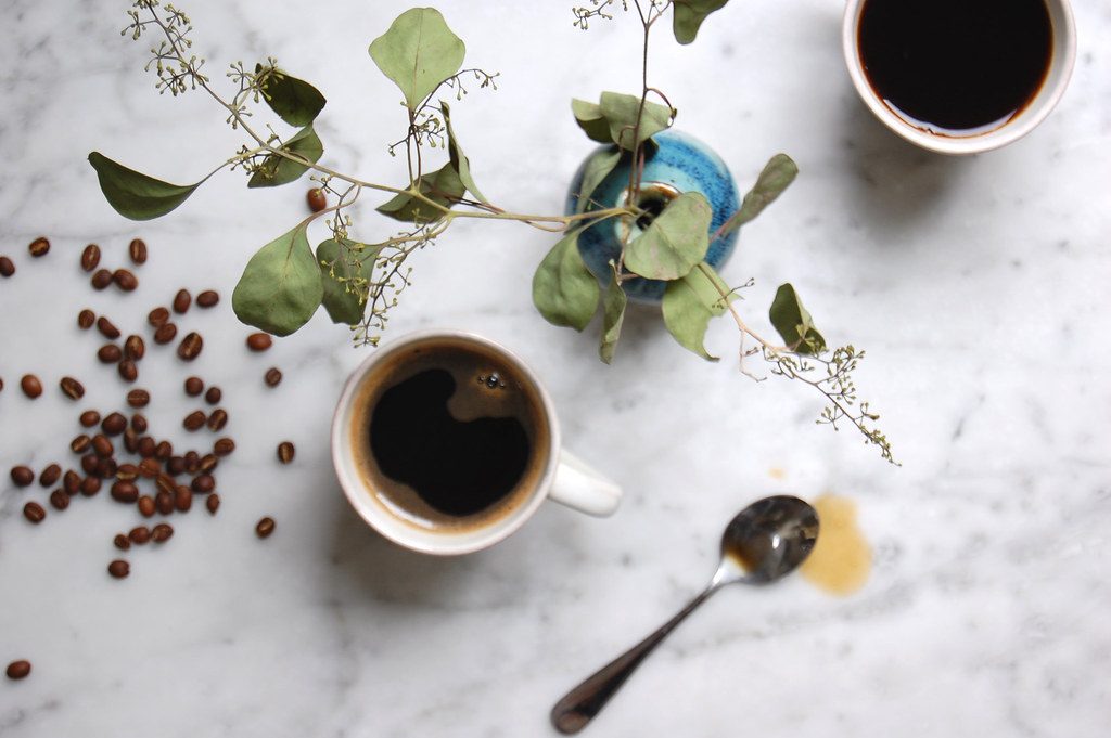 Tim Hortons 100% Colombian Instant Coffee (Medium) 100g/3.5oz., Jar, a prepared cup of coffee.