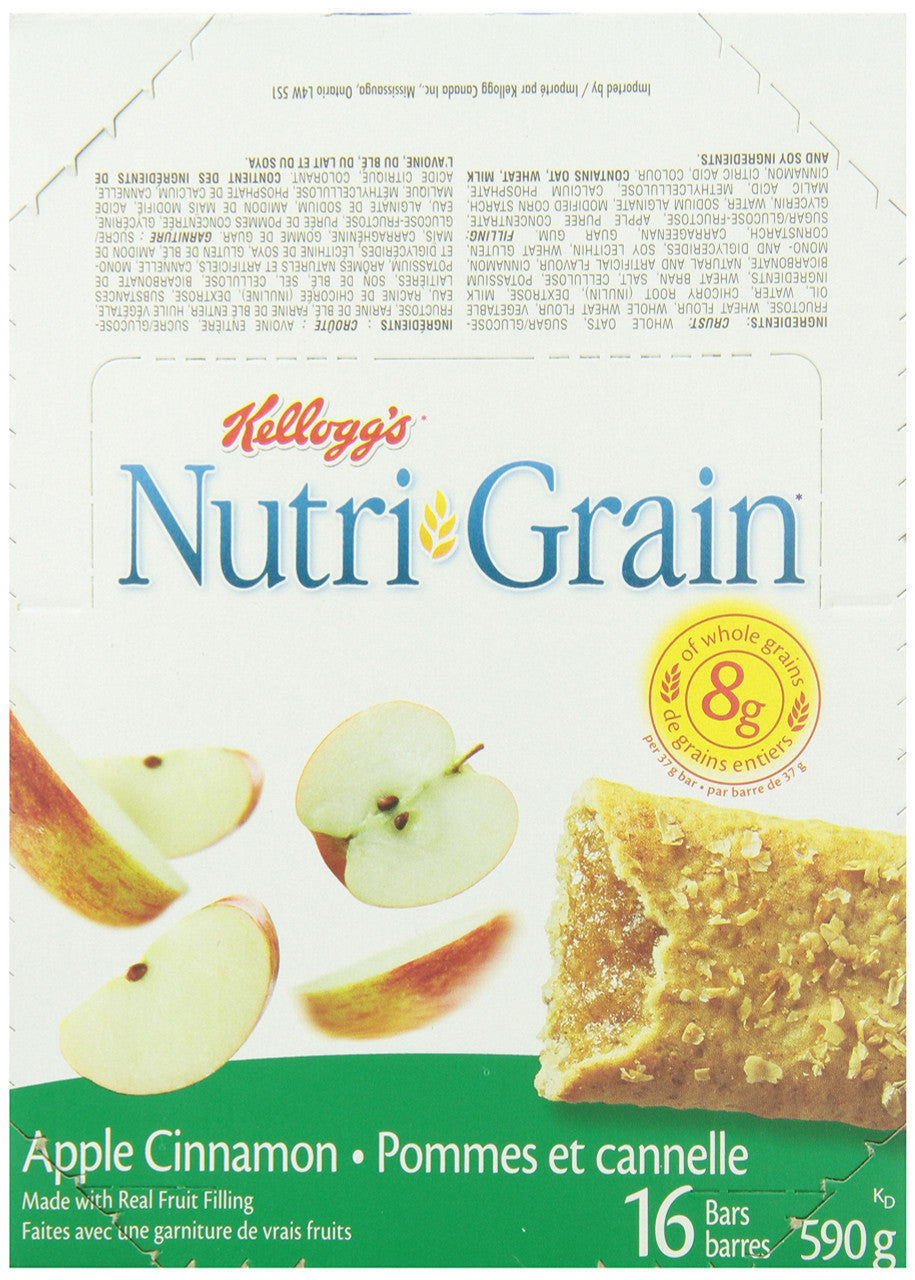 Kellogg's Nutri-Grain Apple Cinnamon 16 bars, 590g/20.8oz  {Canadian}