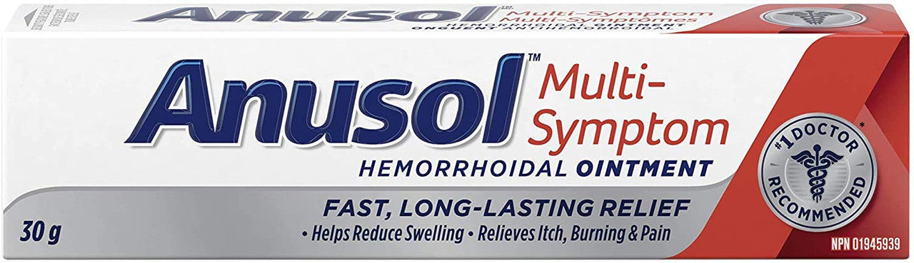 Anusol Multi-Symptom Hemorrhoid Pain Relief Ointment 30g, {Imported from Canada}