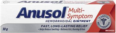 Anusol Multi-Symptom Hemorrhoid Pain Relief Ointment 30g, {Imported from Canada}