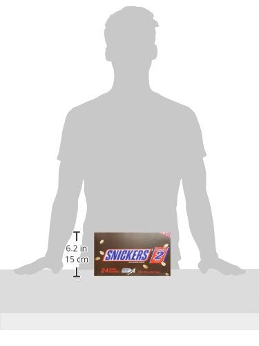 Snickers 2-Piece King Size Chocolate 93g/3.3 oz., 24-Count, {Imported from Canada}