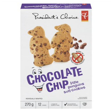 President's Choice, Little Penguins Chocolate Chip Cookies, 270g/9.5oz., {Imported from Canada}