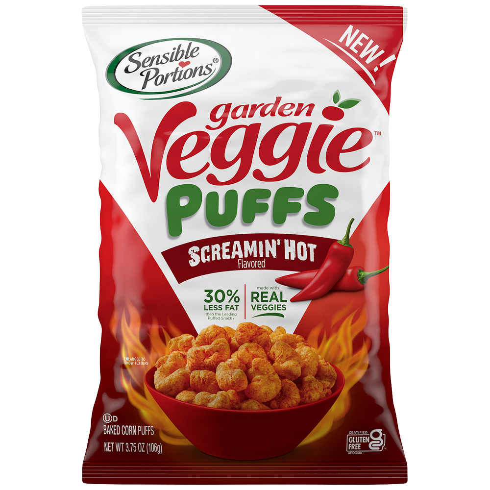 Sensible Portions Veggie Puffs, Screamin' Hot, 106g/3.7 oz., {Imported from Canada}