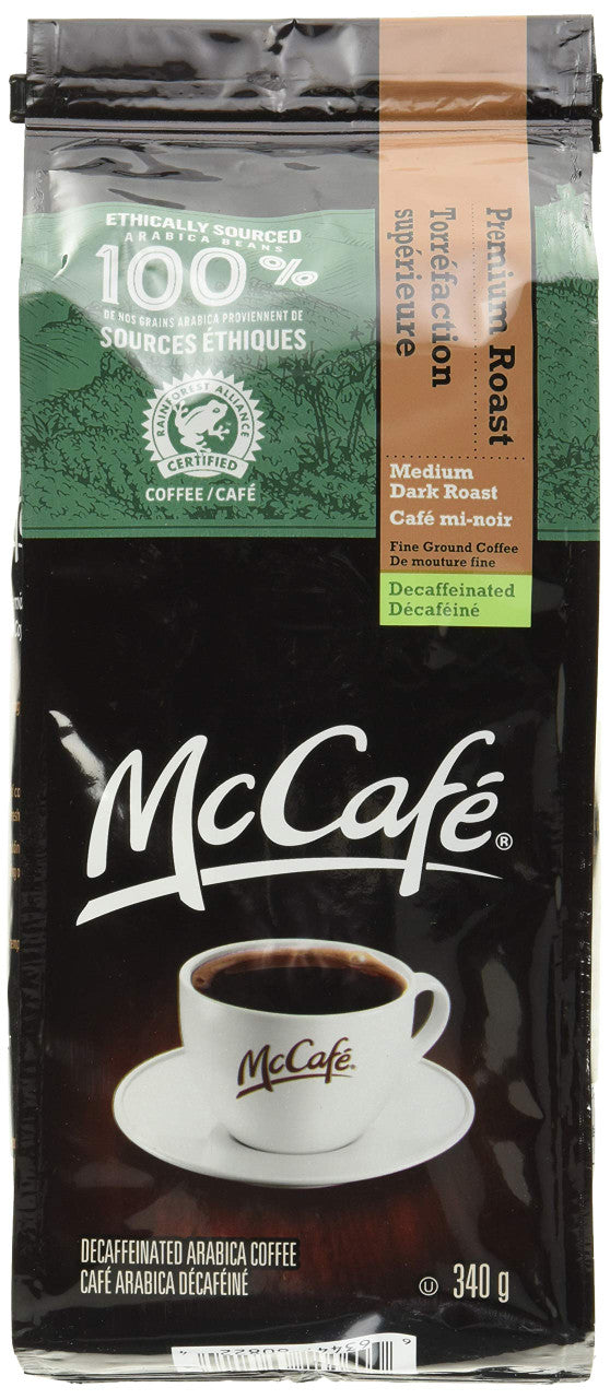 McCafe Medium Dark Decaf Ground Coffee, 340g/12 oz., {Imported from Canada}