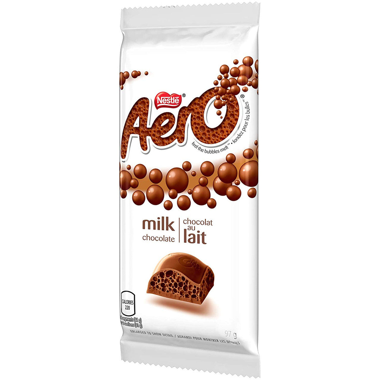 Nestle AERO, Milk Chocolate, 97g/3.4oz., Bar, {Imported from Canada}