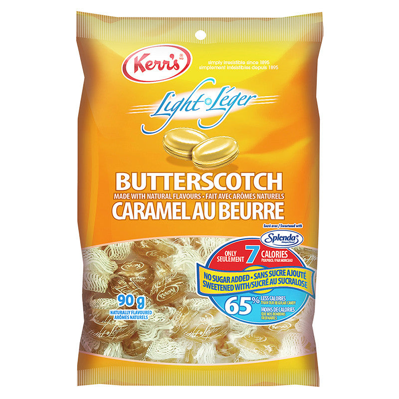 Kerr's Light Butterscotch Candies, 90g/3.2oz., 12pk, {Imported from Canada}
