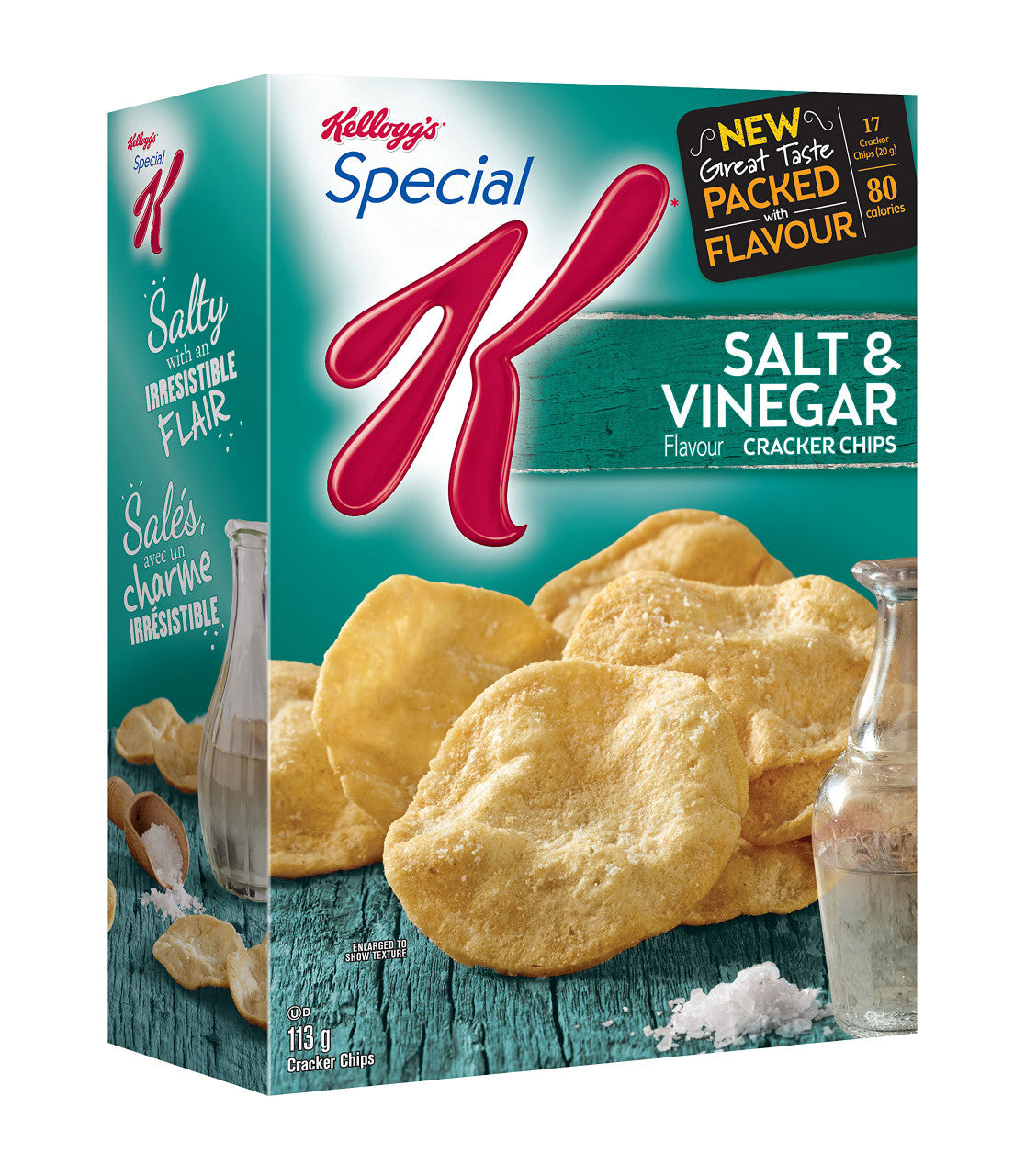 Kellogg's Special K Cracker Chips Salt and Vinegar 113 Gram/3.98 oz {Imported from Canada}