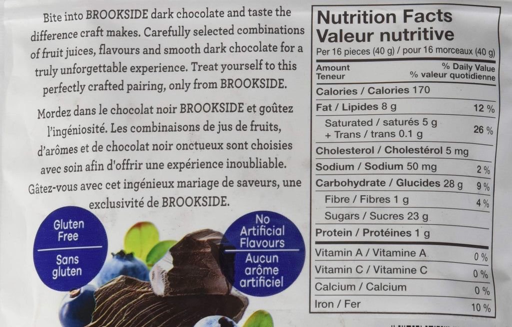 BROOKSIDE  Dark Chocolate, Acai Blueberry, 235g/8.3oz., {Imported from Canada}