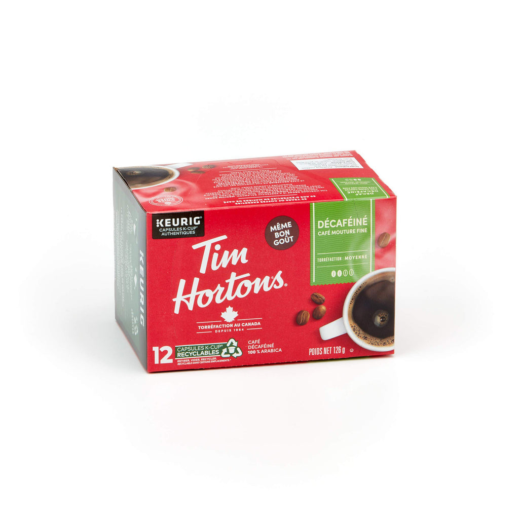 Tim Hortons Decaf Single Serve K-Cups, 12 Count {Imported from Canada}