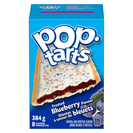 Kellogg's Pop Tarts Toaster Pastries, Frosted Blueberry 8ct, 400g/14.1oz., {Imported from Canada}