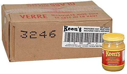 Keen's Prepared, Hot Mustard, 100ml/3.4 fl.oz., Case Pack 12 Count {Imported from Canada},