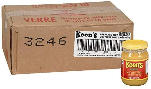 Keen's Prepared, Hot Mustard, 100ml/3.4 fl.oz., Case Pack 12 Count {Imported from Canada},