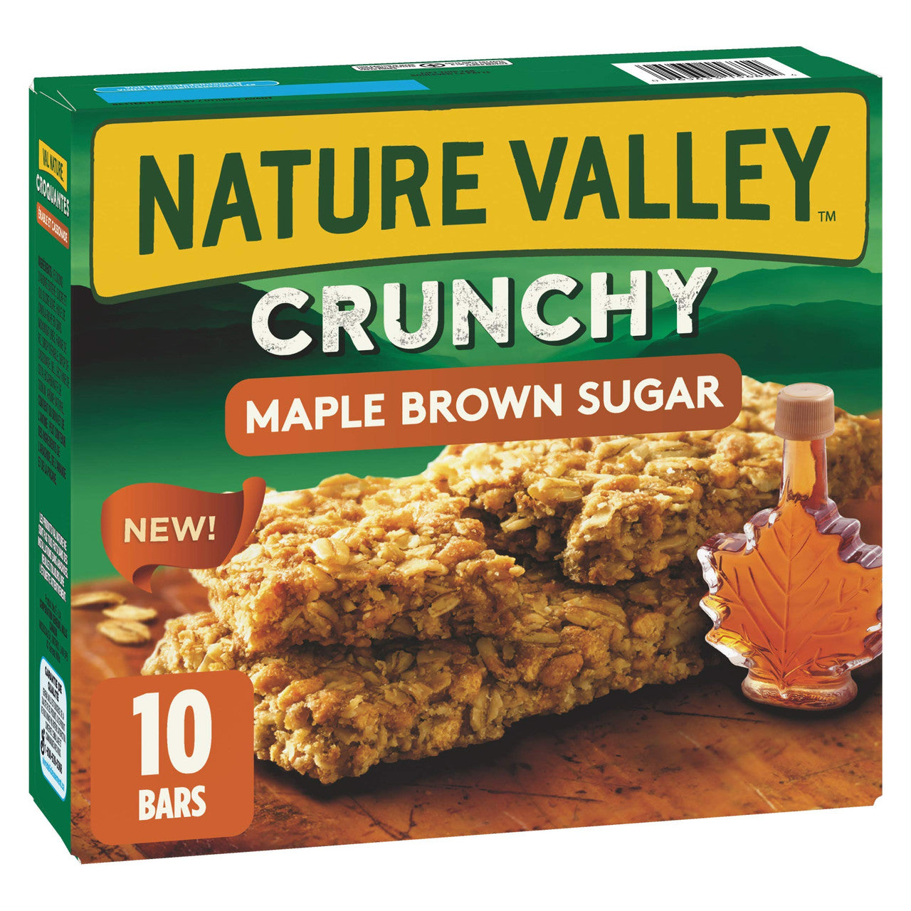 NATURE VALLEY Crunchy Maple Brown Sugar Granola Bars, 10 Count, 210g/7.4 oz., {Imported from Canada}