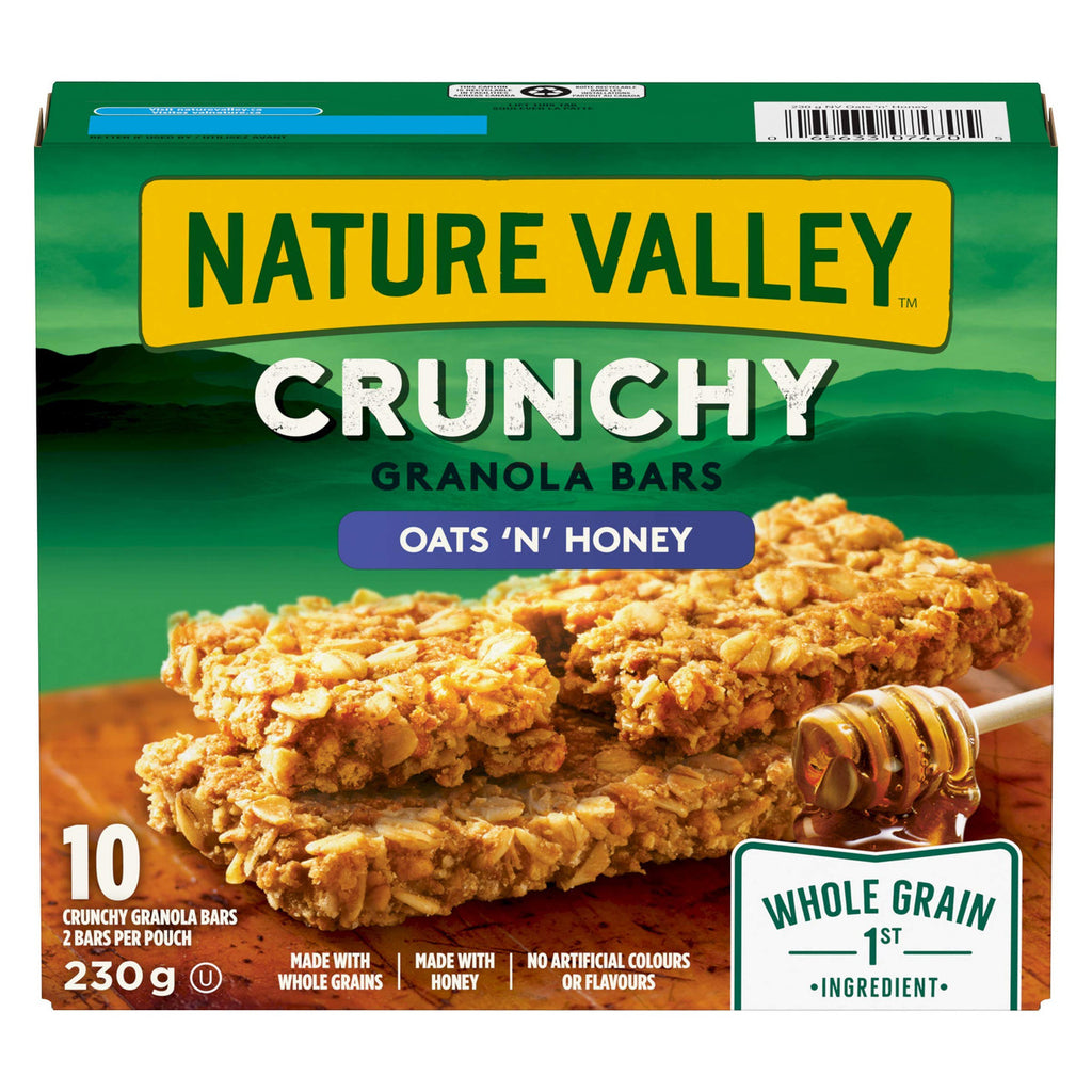 Nature Valley Crunchy Oats and Honey, 10-Count, 230g/8.1 oz., {Imported from Canada}