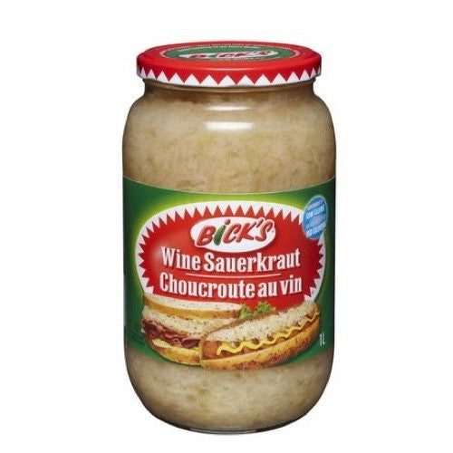 Bick's Wine Sauerkraut, 1L/33.81 fl.oz., Jar, {Imported from Canada}