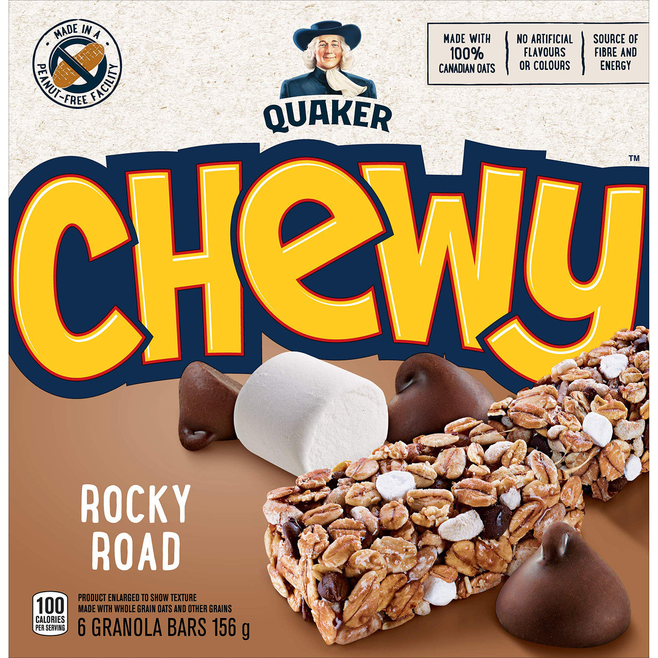 Quaker Chewy Rocky Road 6 Bar Pack (Pack of 12) {Imported from Canada}