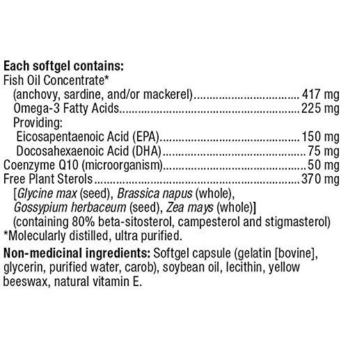 Webber Naturals Omega-3 & Coq10 with Plant Sterols, 200 Softgels (2 pk) {Imported from Canada}