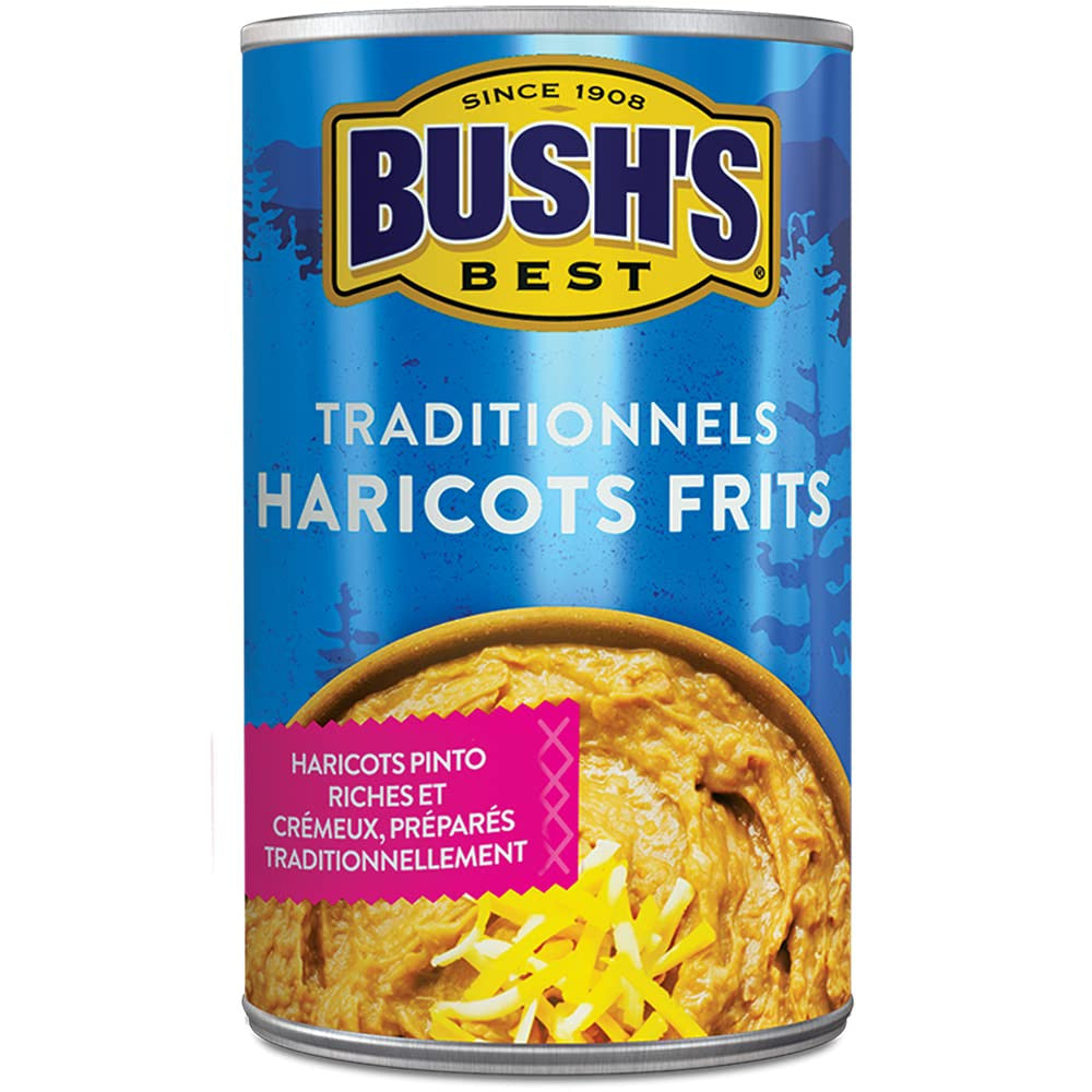 Bush's Best Traditional Refried Beans, 398 ml/13.5 fl. oz., Can, {Imported from Canada}