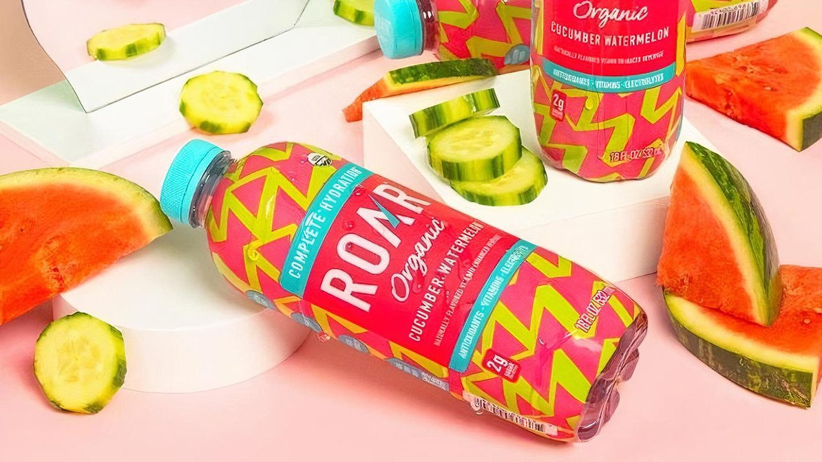 Roar Organic Cucumber Watermelon Vitamin Enhanced Beverage, 532mL/18.6 fl. oz., Bottle {Imported from Canada}