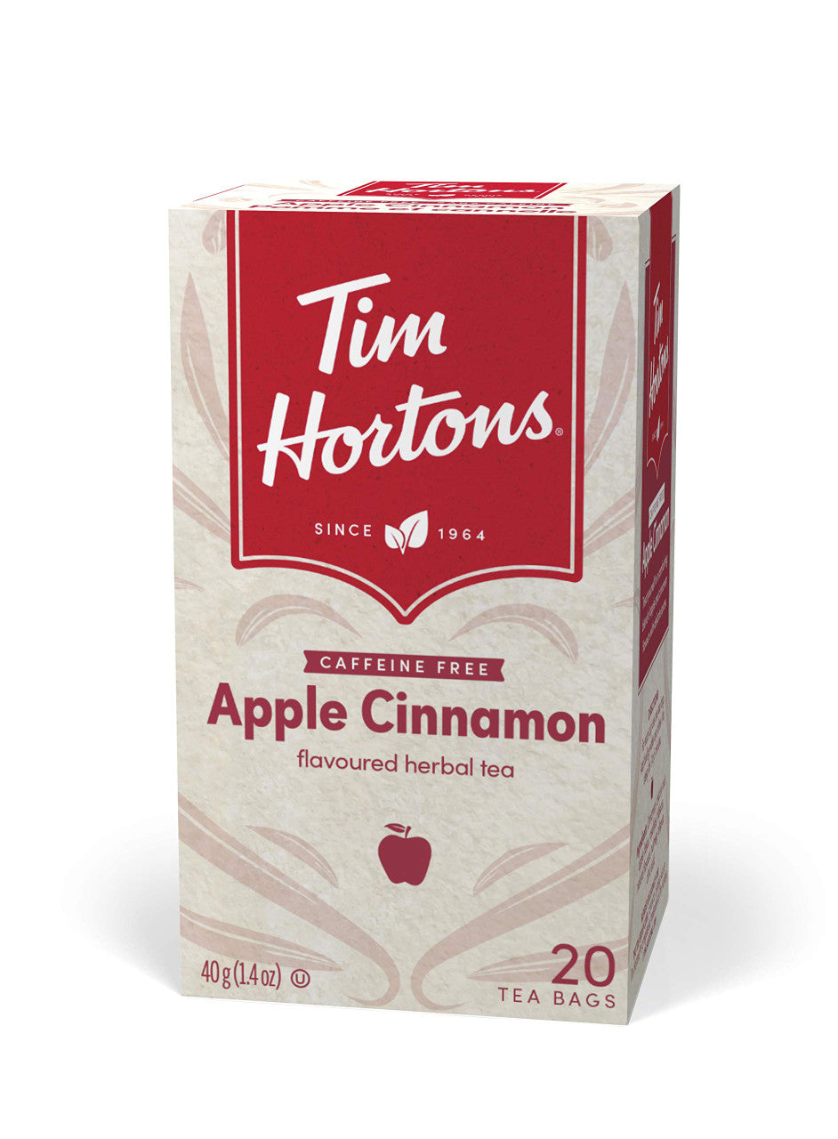 Tim Hortons Apple Cinnamon Herbal Tea, 20 tea bags, 40g / 1.4oz, {Imported from Canada}