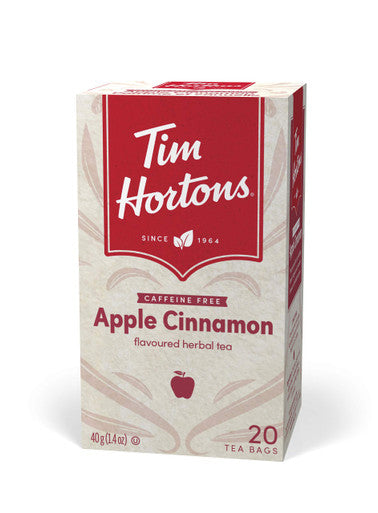 Tim Hortons Apple Cinnamon Herbal Tea, 20 tea bags, 40g / 1.4oz, {Imported from Canada}