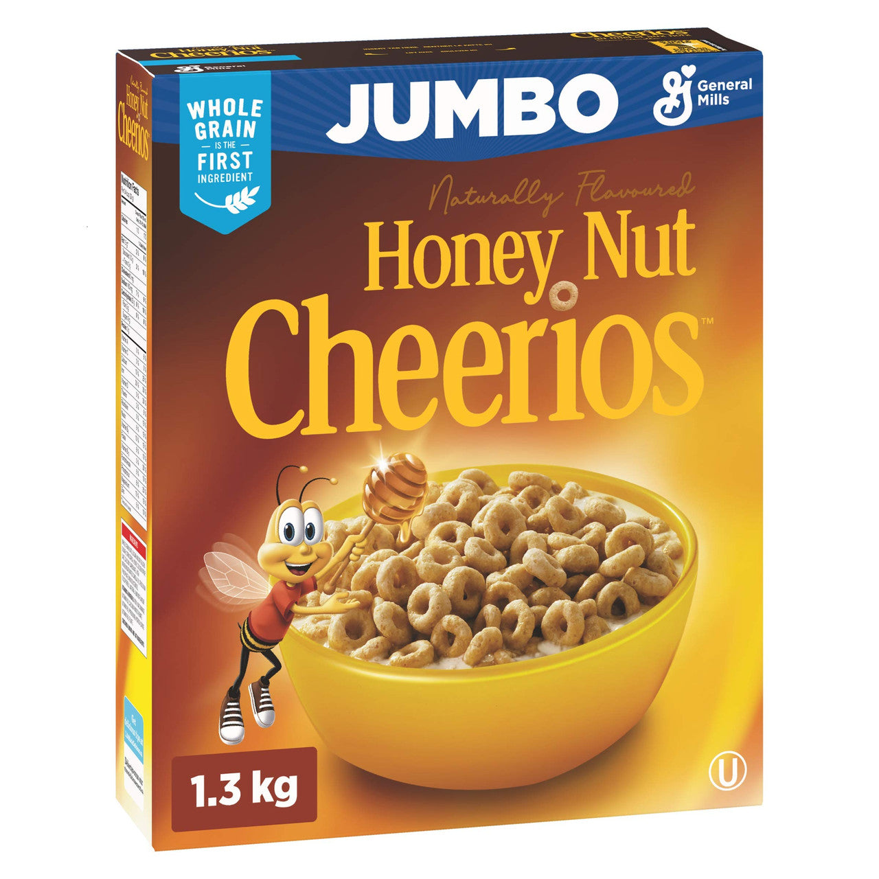 Cheerios Honey Nut Jumbo Cereal, 1.3kg/45.85oz, (Imported from Canada)