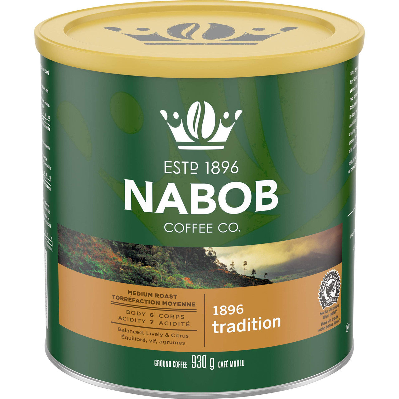 Nabob Traditional Fine Grind Ground Coffee, 930g/32.8 oz., (Pack of 6) {Imported from Canada}