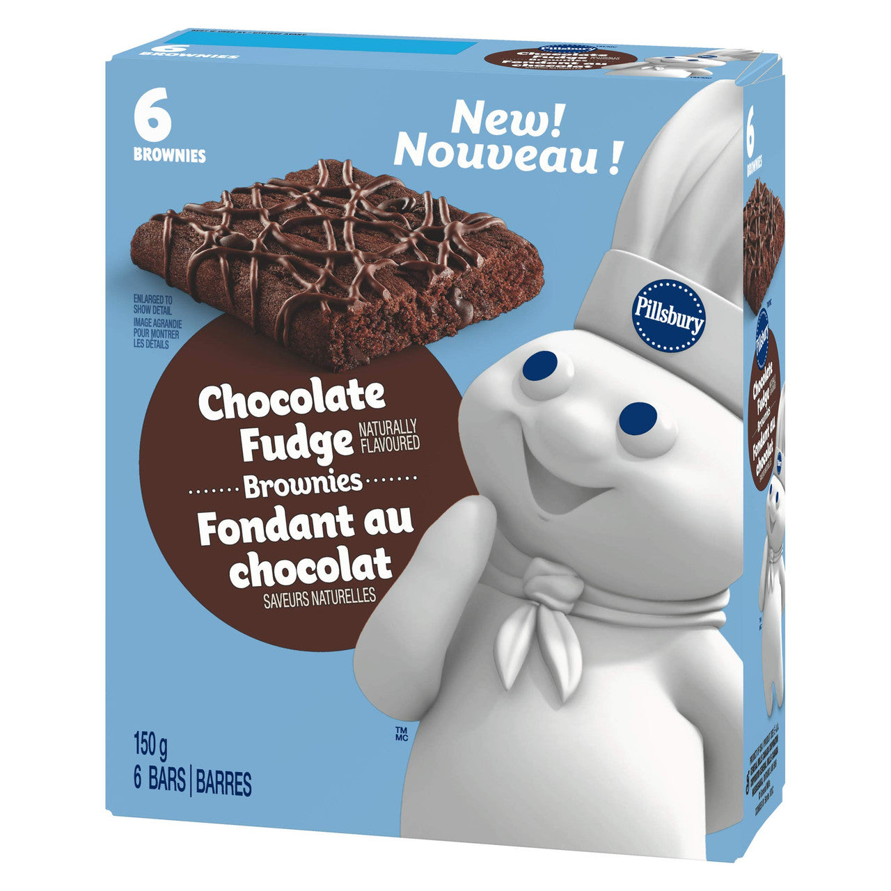 Pillsbury Chocolate Fudge Brownies Bars, 150g/5.3 oz. {Imported from Canada}