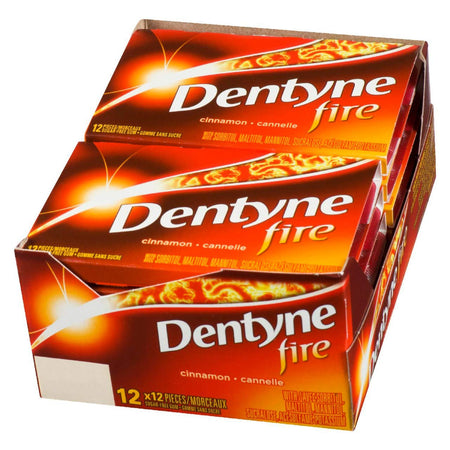 Dentyne Fire Bubble Gum, Cinnamon, 12x12/144ct, {Imported from Canada}