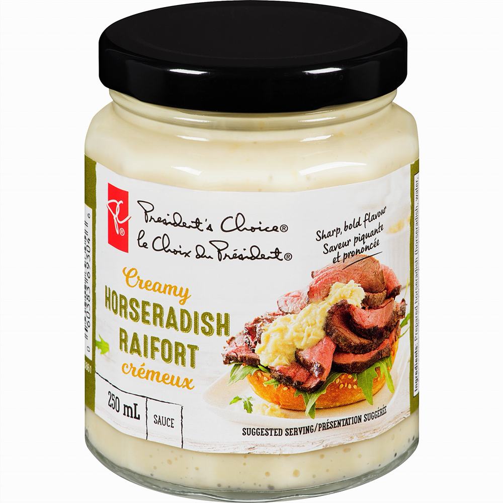 PC Creamy Horseradish Sauce, 250mL/8.5 oz., {Imported from Canada}