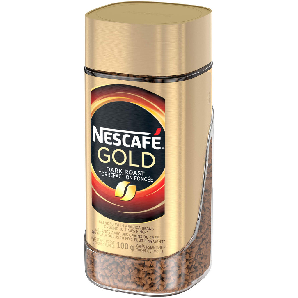 Nescafe Gold Dark Roast Instant, Ground Coffee, 100g/3.5oz., Jar {Imported from Canada}