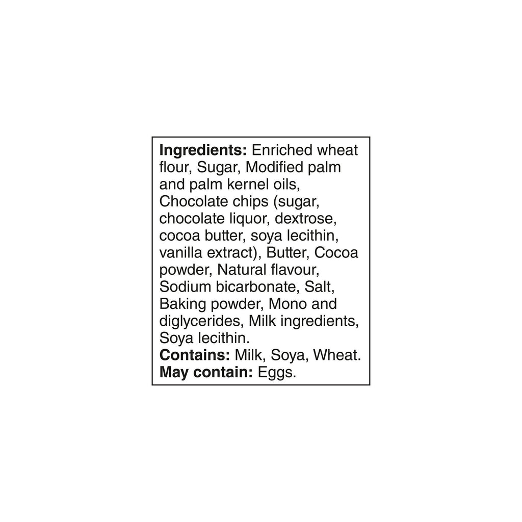 List of ingredients for Leclerc Celebration Double Chocolate Mini Cookies, 200g/7.05 oz on a white background