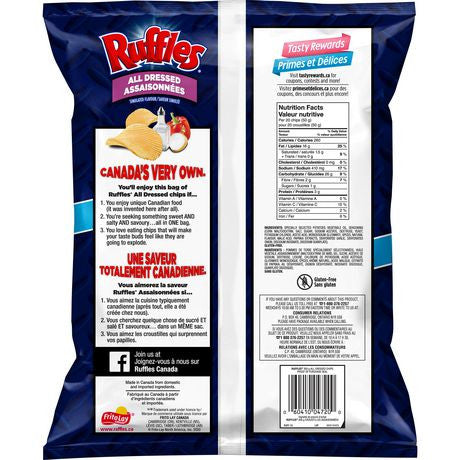 Lay S Ruffles Lay's Ruffles All Dressed Party Size 350g/12.3 oz. {Imported from ...