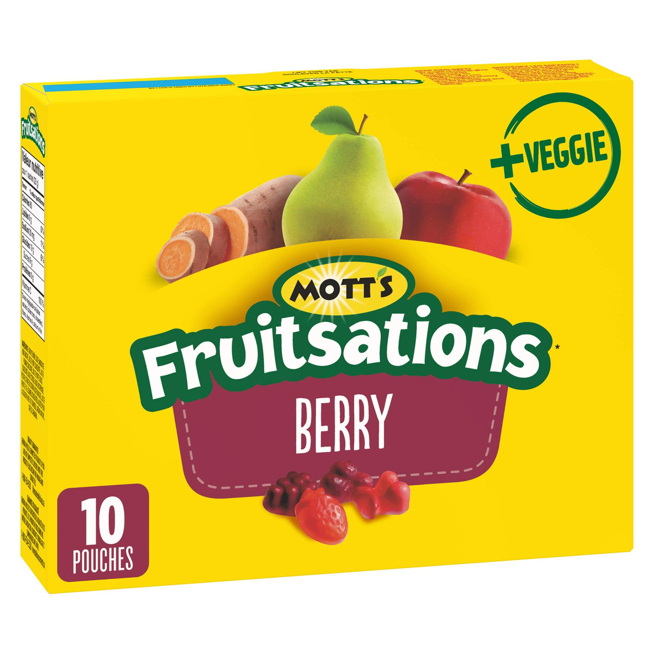Mott's Fruitsations + Veggie Gluten Free Berry, 10ct, 226g/8oz., {Imported from Canada}