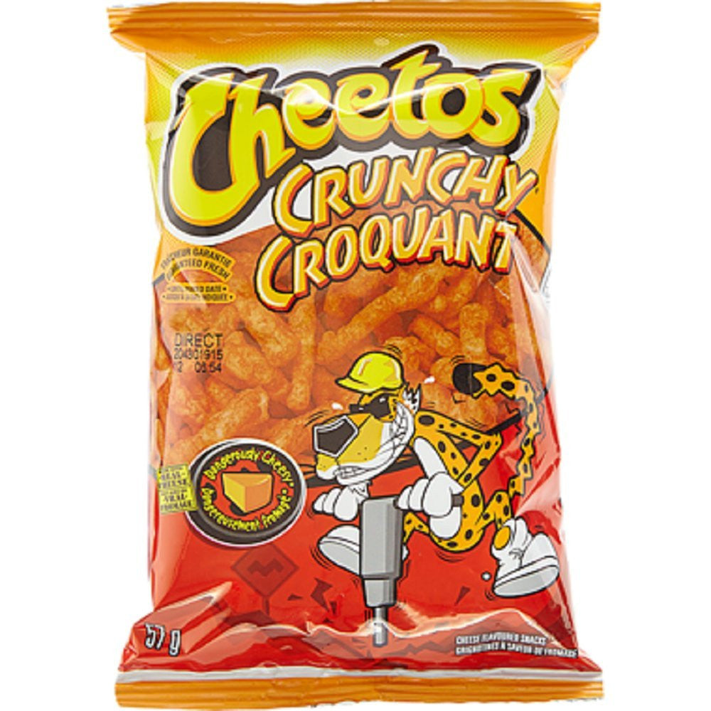 Cheetos Box of 40 Bags of Crunchy Snacks, Vending Chips (40x57g