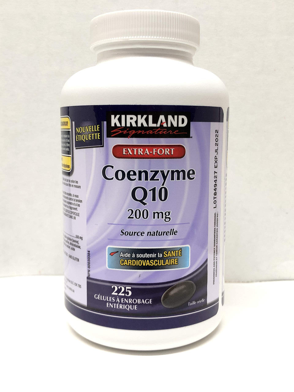 Kirkland Coenzyme Q10 200 mg, 225 Clear Enteric Softgels {Imported from Canada}
