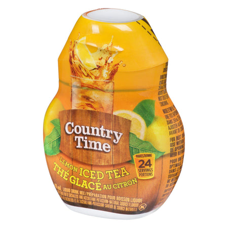 Country Time Liquid Drink Mix - Lemon Iced Tea, 12ct, 48mL/1.62oz each, (Imported from Canada)