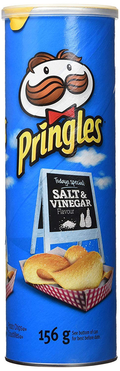 Pringles Salt & Vinegar Chips, 156g/5.5oz (Imported from Canada)