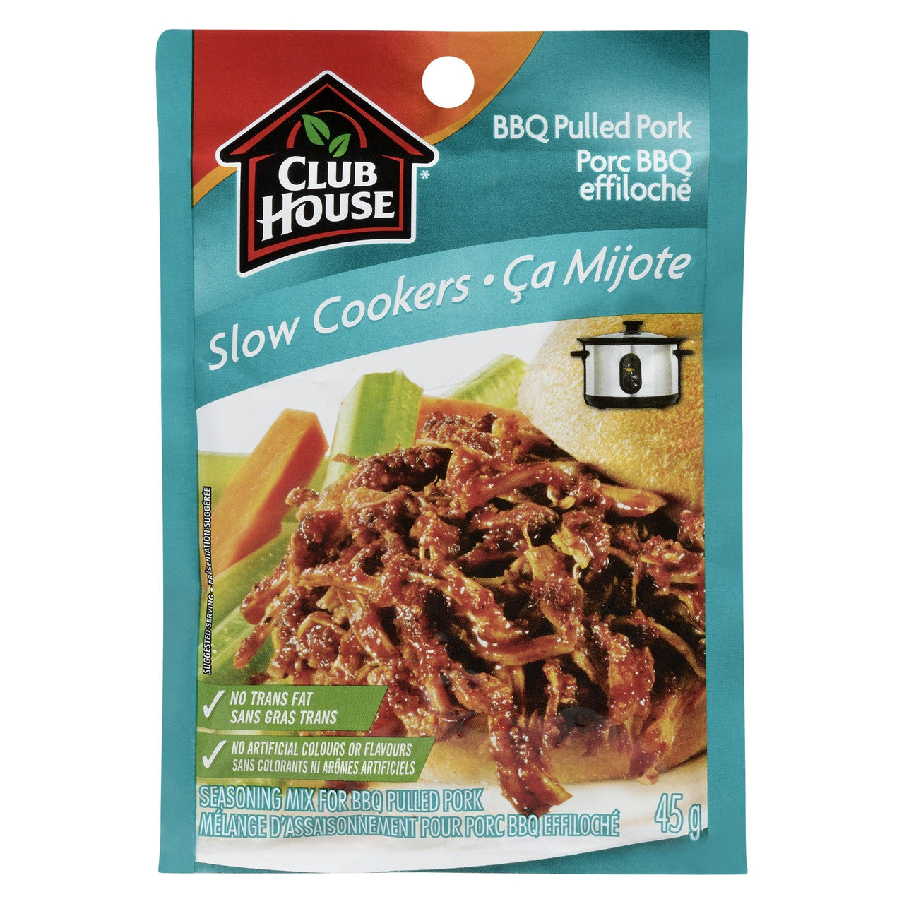 Club House Slow Cookers BBQ Pork Seasoning Mix, 45g/1.6oz., {Imported from Canada}